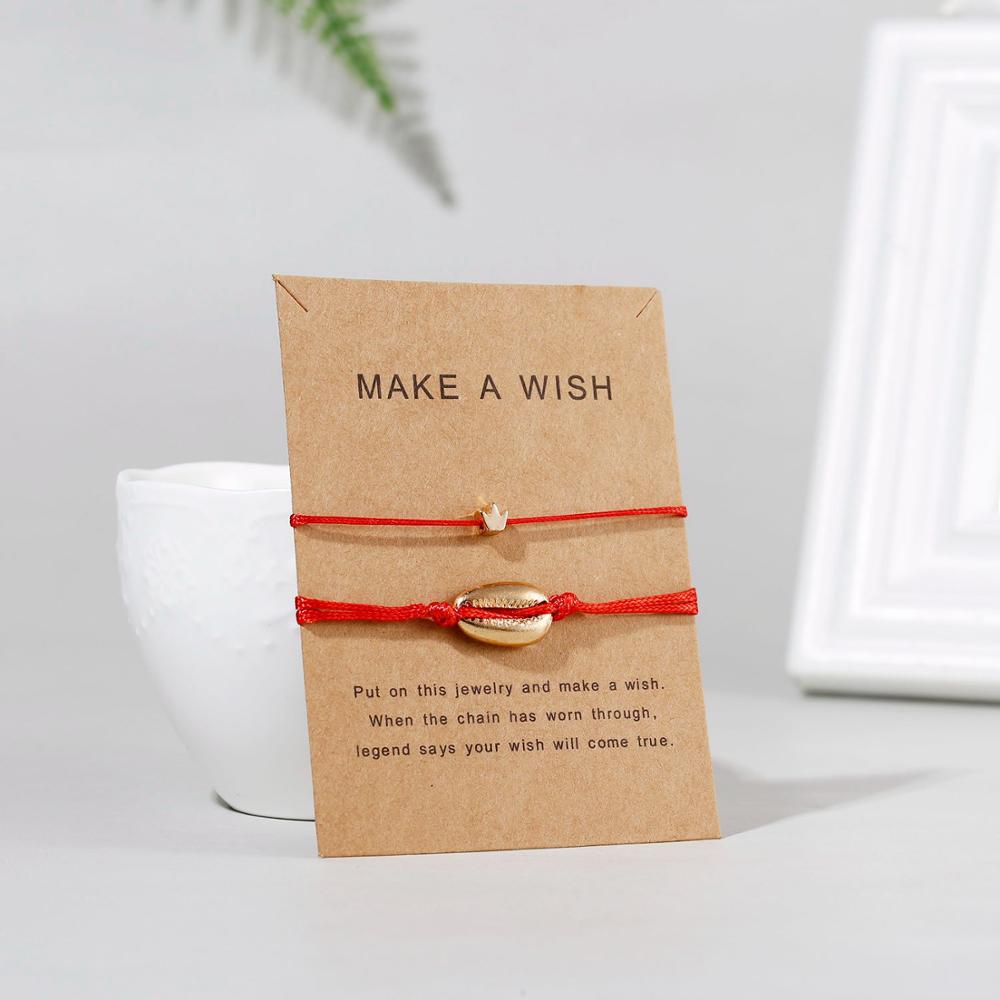 Red Black Rope Chain Combination Bracelet With Card Love Resin Blue Eye Pendant Bracelet Couple Friend Adjustable Bracelet: 3