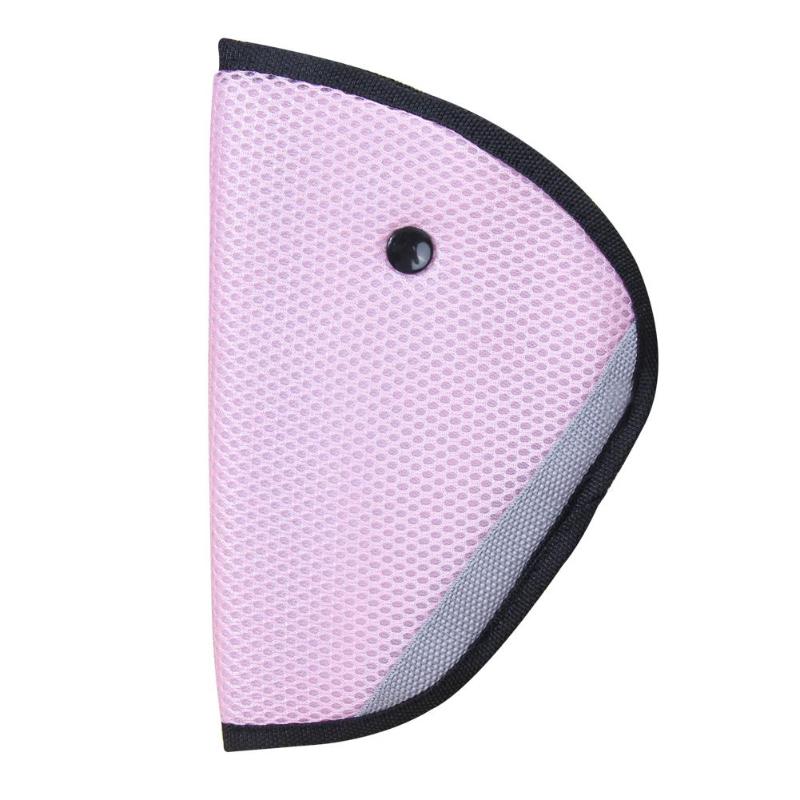 Seat Belt Veilig Richter Driehoek Baby Kid Saft Auto Apparaat Auto Veiligheid Schouder Harness Strap Cover Kind Nek Beschermen Klepstandsteller: Roze