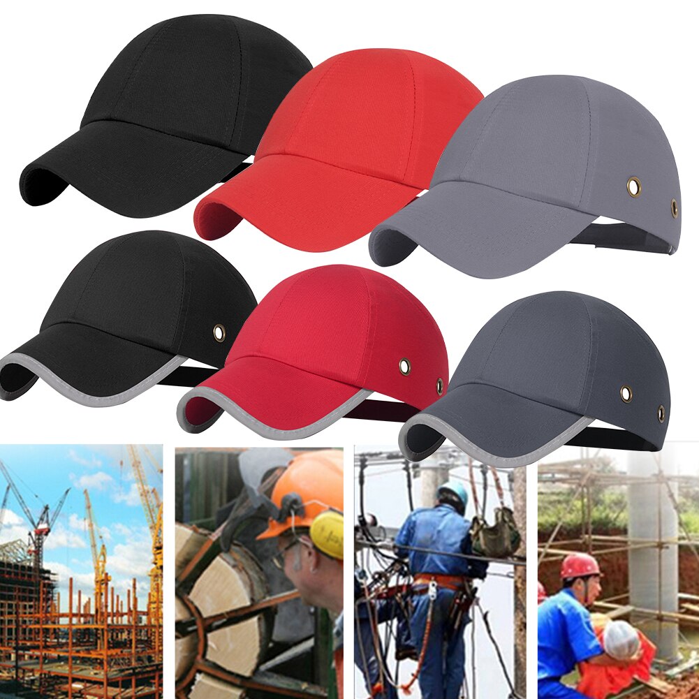 Women Men Safety Hat Head Protection Hard Outdoor Worker Breathable Baseball Bump Cap With Air Holes Durable Adjustable Buckle