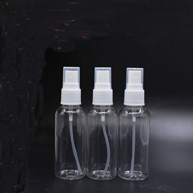 50 stk 60ml plastik kæledyr gennemsigtig klar rejser parfume sprayflaske, tomme kosmetiske genopfyldelige sprayflasker