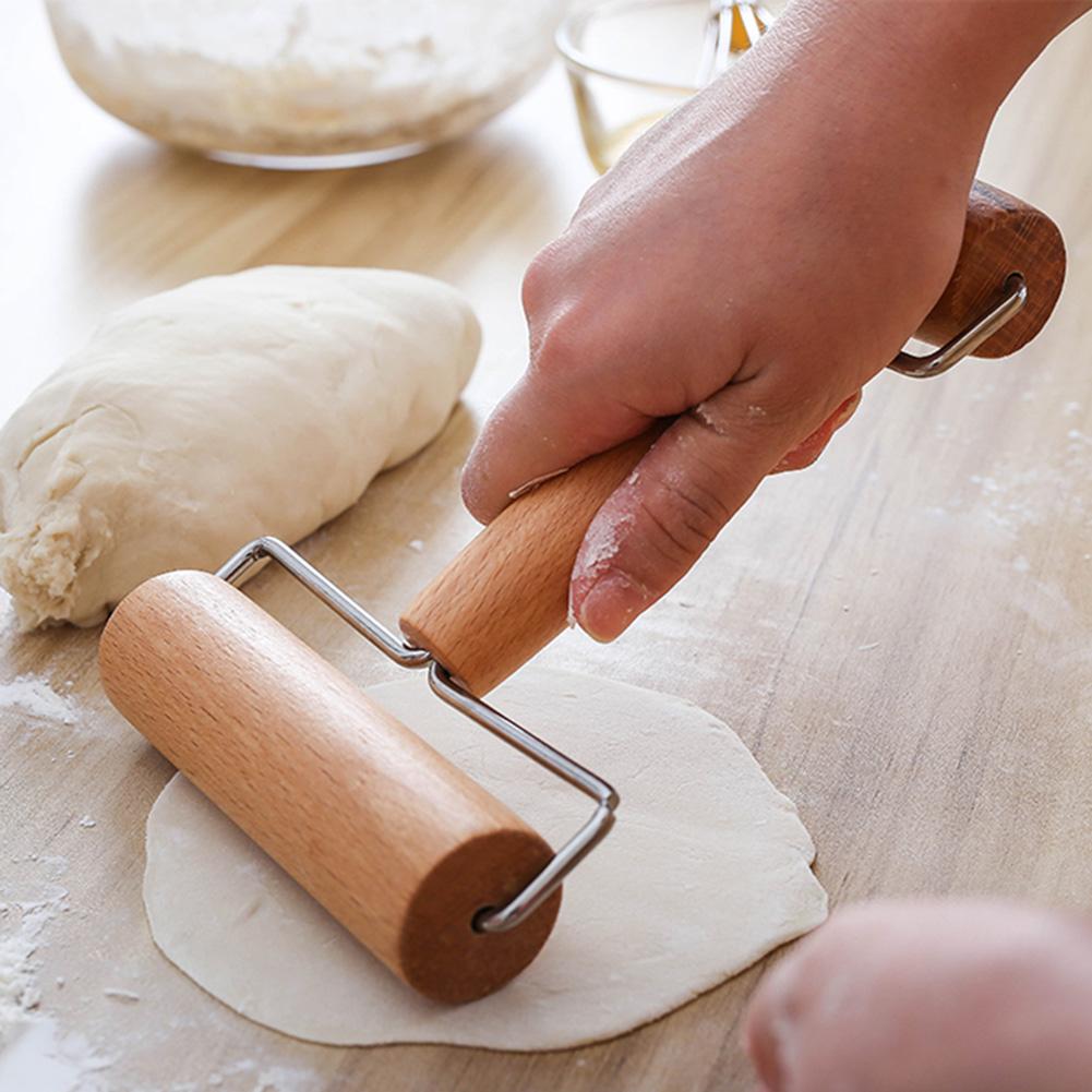Double-end Wooden Rolling Pin Multifunctional Flour Stick Wonton Noodle Roller Manual Push Dough Roller Cookie Pizza Bakeware