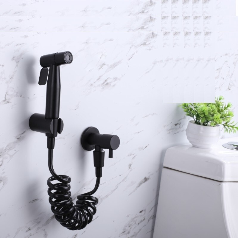 MTTUZK matowy czarny bidety prysznic robić łazienki bidet opryskiwacz robić toalety higieniczny prysznic bidet robić montażu ściennego bateria bidetowa: Bidet zestaw B stlye