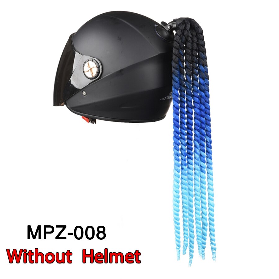 Casque de moto à tresses, queue de cheval tressée, pour Motocross, accessoires de décoration de cheveux: mpz-008