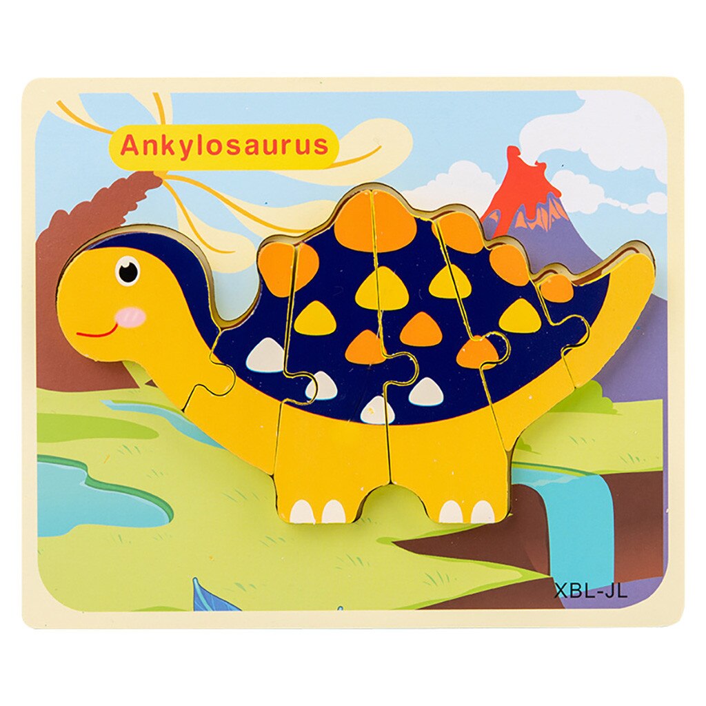 Puzzle di animali in legno per bambini giocattoli di sviluppo intellettuale giocattoli cognitivi per bambini Деревянные Игрушки: F