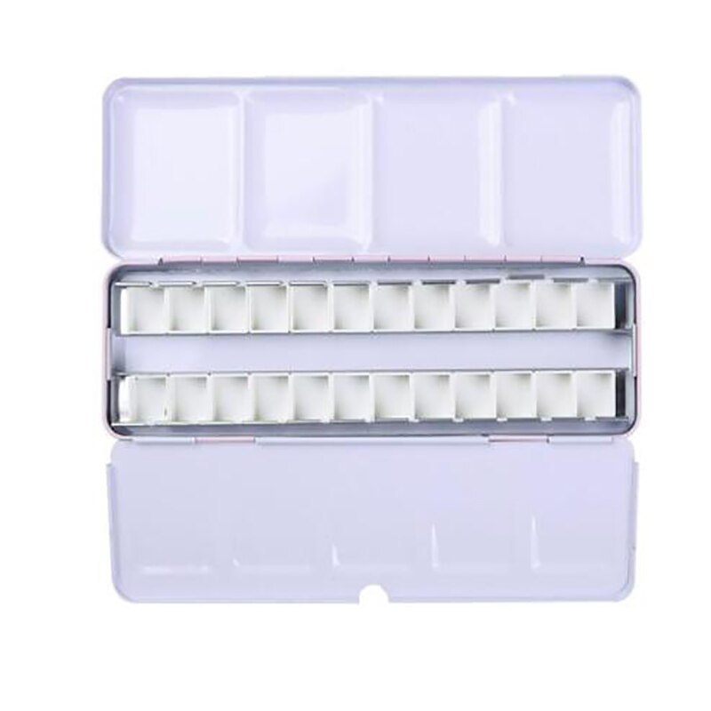 Aquarel Gouache Verf Blikken Doos Palet Schilderen Opslag Verf Lade Palet Verf Doos: pink 24tin 24halfpan