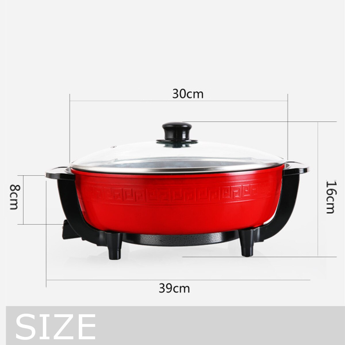 1300W 220V Elektrische Heißen Topf Suppe Töpfe Edelstahl Nicht Stock Rauchfreien Heimat Küche CookwareTwin Unterteilt Shabu topf