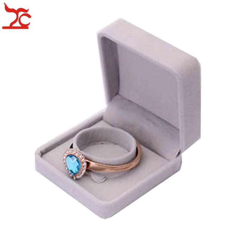 Wedding Jewelry Storage Case Amazing Red Velvet Ring Earrings Necklace Pendant Bracelet Storage Organizer Box: Blue