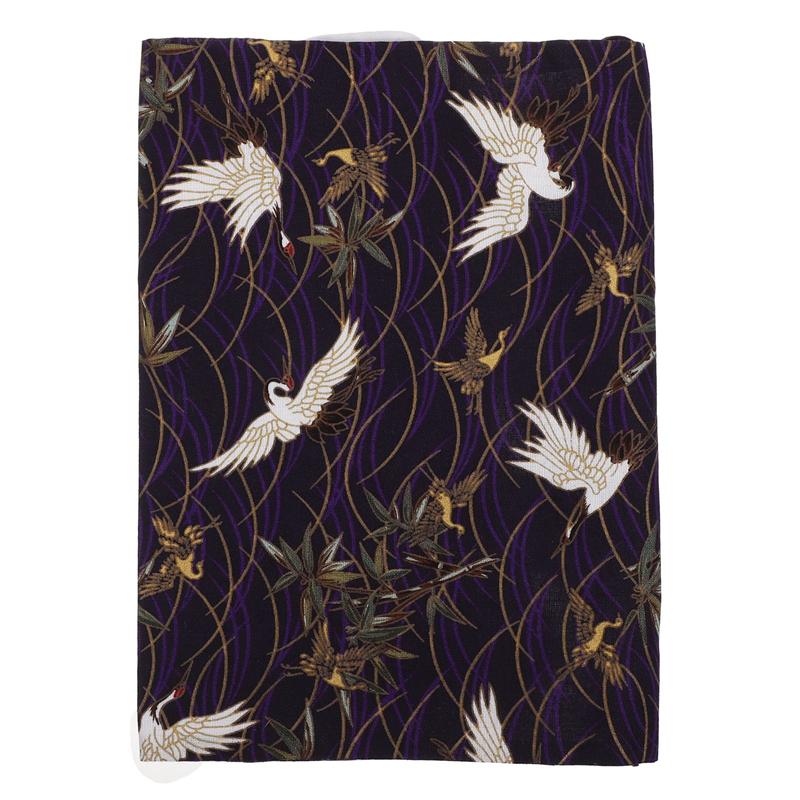 1pc Adjustable Book Cover Decorative Book Sleeve Crane Book Protector: Dark Blue