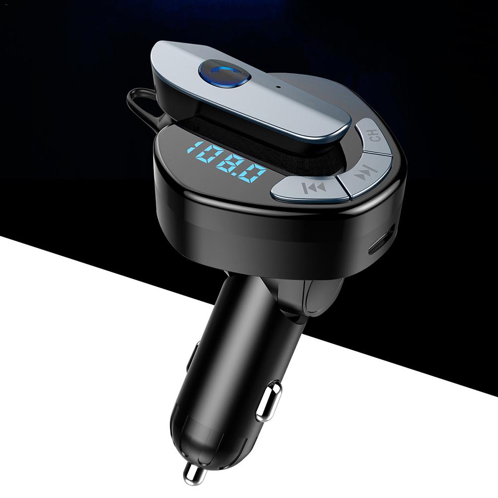 Auto Mp3 Speler V8 Auto Fm Bluetooth Zender Met Oortelefoon Headset Auto MP3 Speler Radio Cassette Speler Modulator Ransmitter