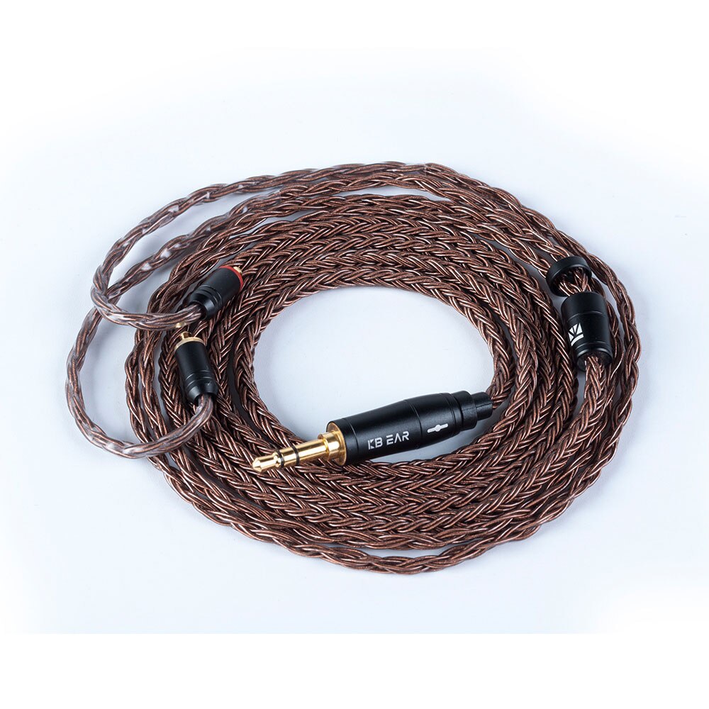 KBEAR 16 Core Pure Copper Earphone Cable 2PIN/MMCX/QDC Earbuds Connector Use For KZ EDX ZSN PRO BLON BL-03 KBEAR KS1 Headphone