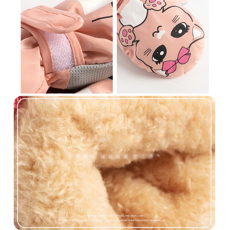 Più Caldo Velluto Delle Ragazze Dei Ragazzi Guanti Da Neve antiscivolo Guanti per Bambini Guanti Invernali Impermeabile Antivento per Bambini Guanti per Bambini 3- 7 anni