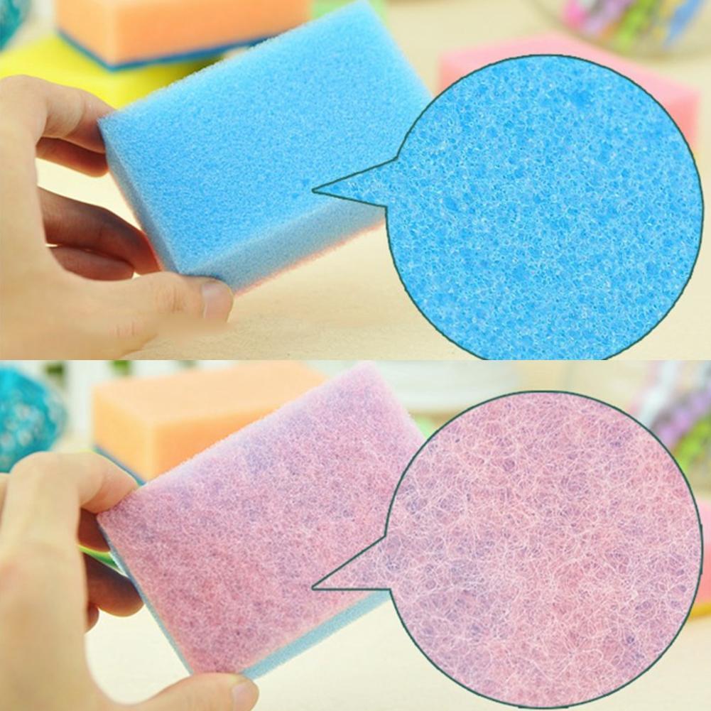 Sponge Cloth Dishwashing Sponge Wipe Kitchen Cleaning Nano Cotton Wash Pot Brush Kitchen Tools Colors Random Kitchen Accessory