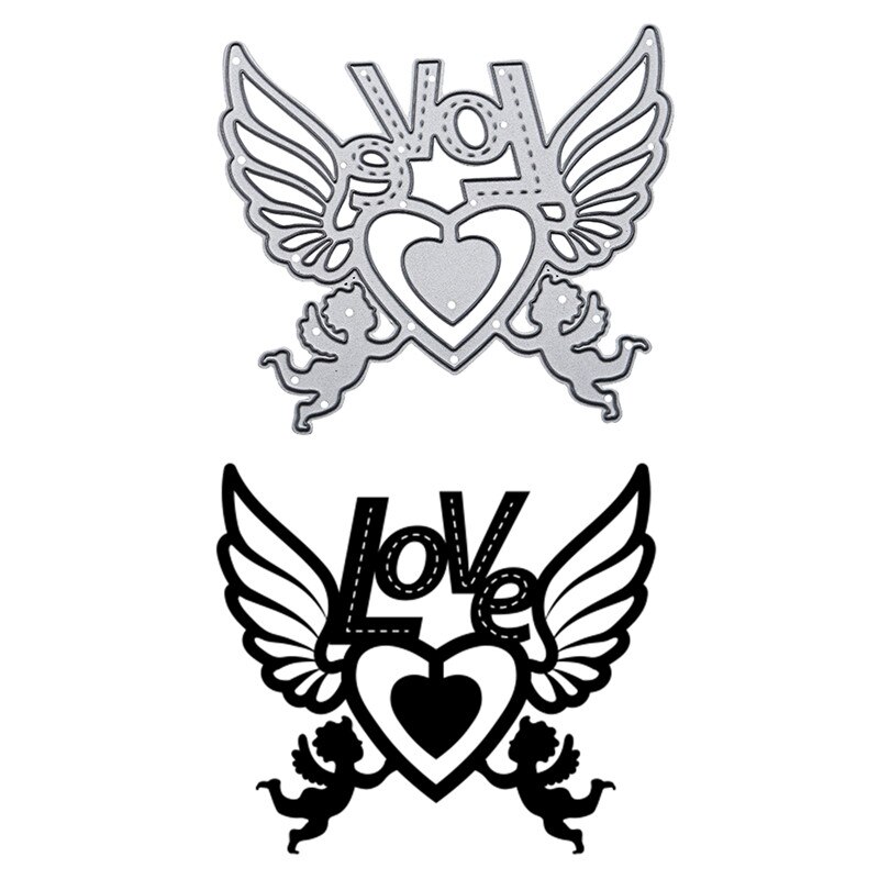 Eastshape Angel Heart Dies Love Metal Cutting Dies Dies for Scrapbooking Card Embossing Paper Template Stencil Die Cut