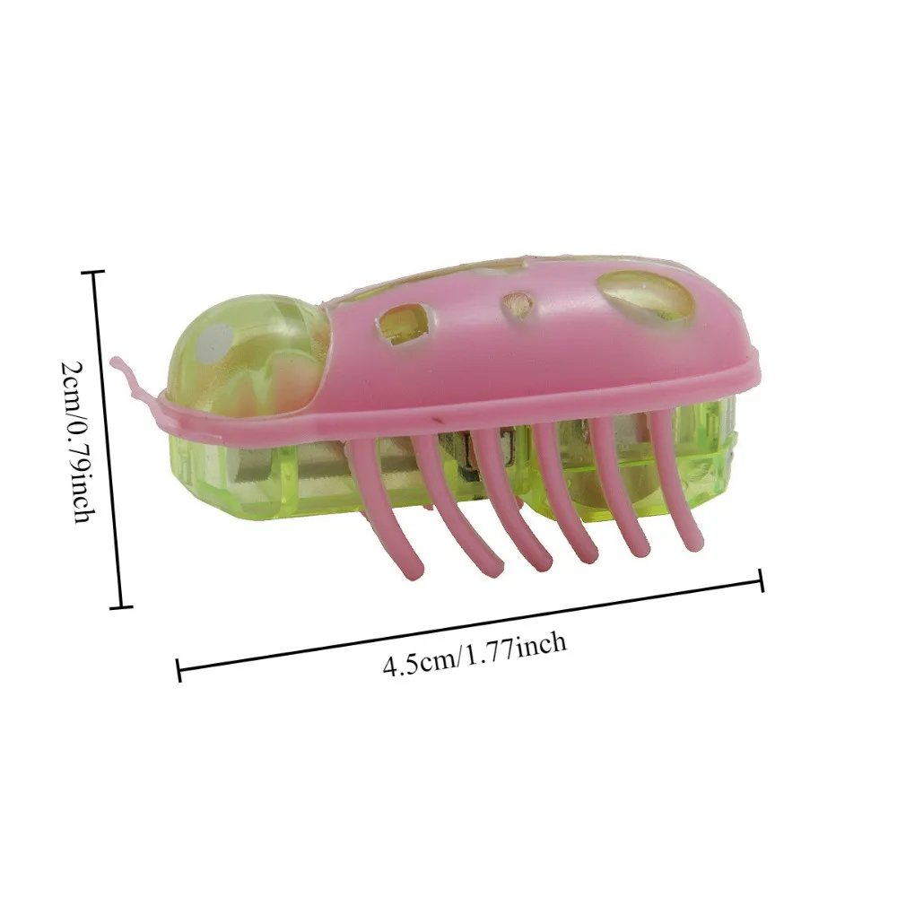 Jouet électrique drôle pour chat, Mini Robot d'évasion automatique, Vibration d'insectes, jouets pour chats, cafard à piles, coccinelle
