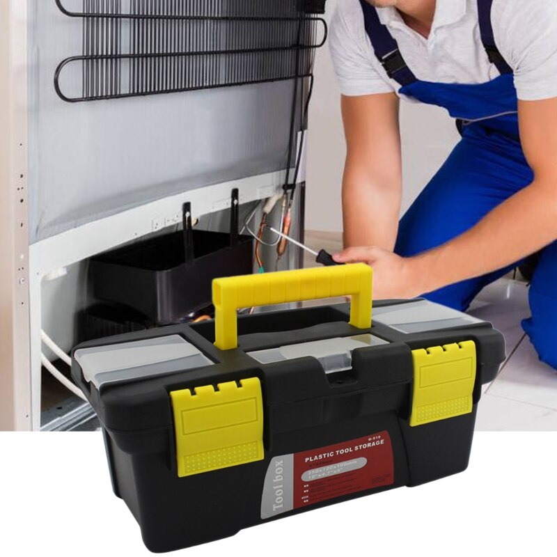 Portable Plastic Hardware Toolbox Household Maintenance Toolbox Car Storage Box Anti-fall Box Tool Case Multifunctional