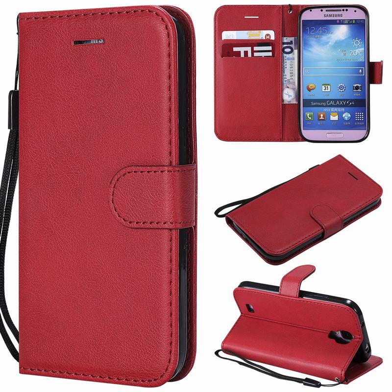 Für Coque Samsung Galaxy S4 Fall Brieftasche Flip Abdeckung Samsung S4 Telefon Fall Für Hoesje Samsung Galaxy S4 Leder Fall: Rot