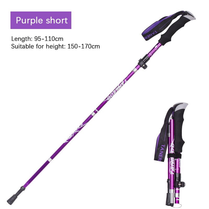 Spaserstokk karbonfiber lett karbon aluminium 5 seksjon ekstern lås utendørs fjellklatring fotturer: 4