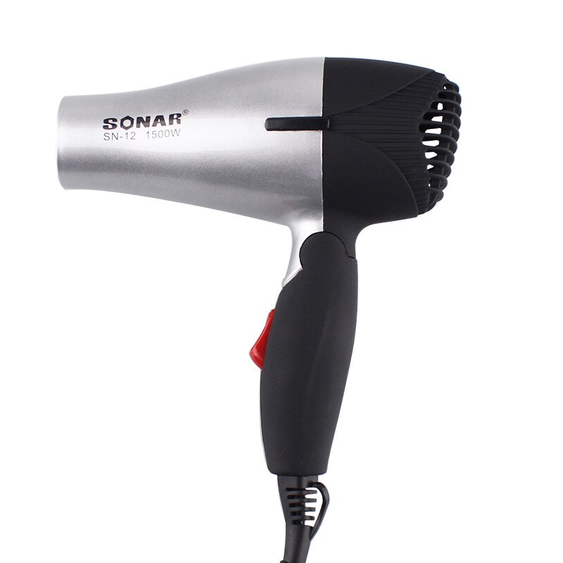 SONAR – sèche-cheveux pliable de , petit appareil, buse pour salon de coiffure: silver