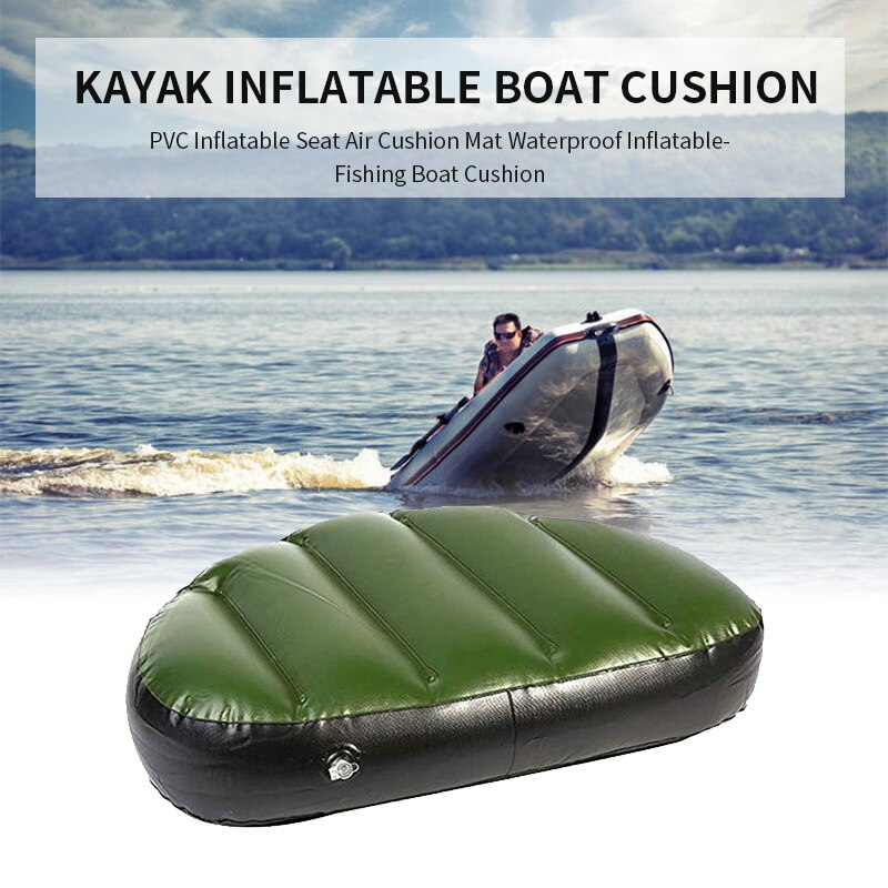 PVC Inflatable Air Cushion Mat Waterproof Fishing Boat Summer Outdoor Inflatable Boat Pillow For Water Skiing Drifting Sport