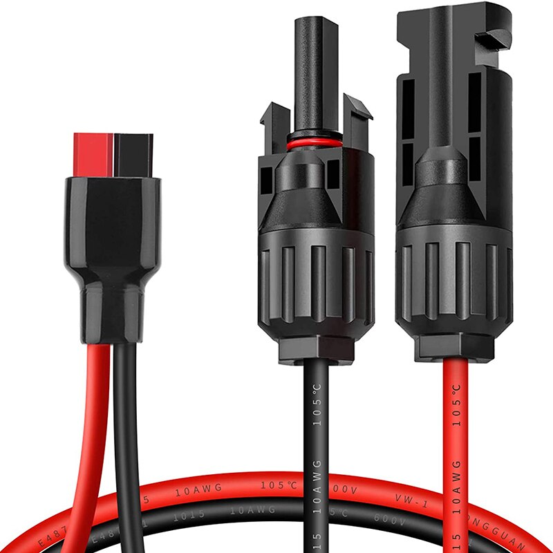 10AWG Solar Panel Cable Connector Kit, Compatible with MC4 Connector and Anderson PowerPole Port,Solar Connectors Cable
