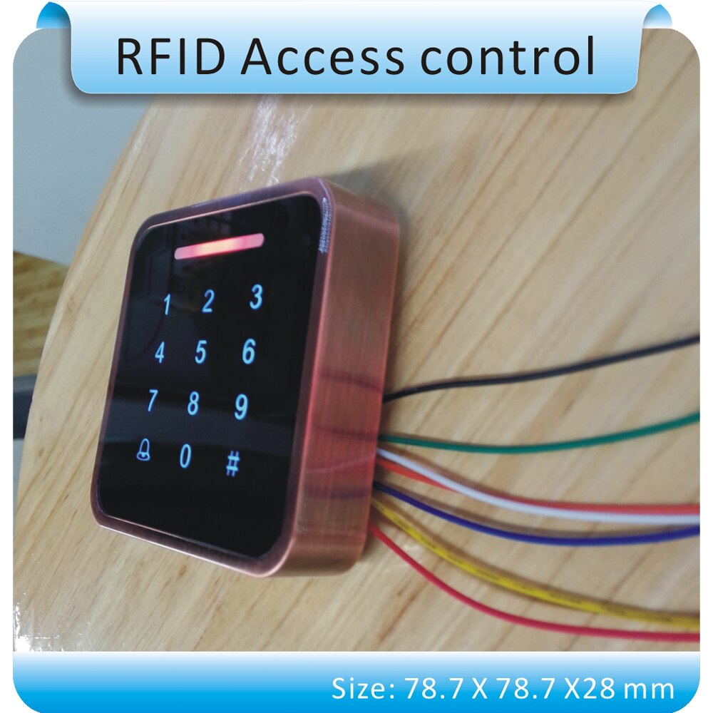 Newest Metal case Touch keys 125KHZ RFID +password access control system/ free send 10pcs cards