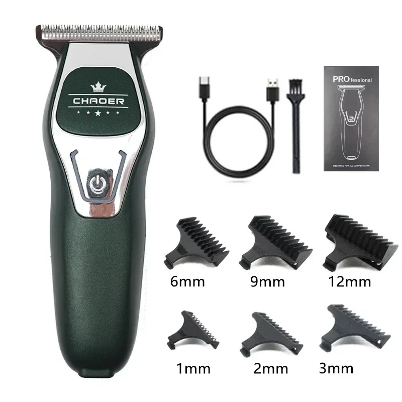 CHAOER A97 Professionelle Herren-Haarschneidemaschine, Mini-Akku-Haarschneidemaschine, 0 mm, rasierter Kopf, USB-Aufladung, Haarschneidemaschine: Braun