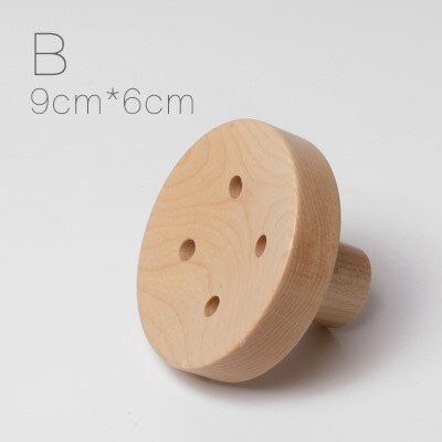 Crochet mural en bois massif originalité woodness crochet à vis accroche-manteau murale patère Metope décoration bouton crochet: B