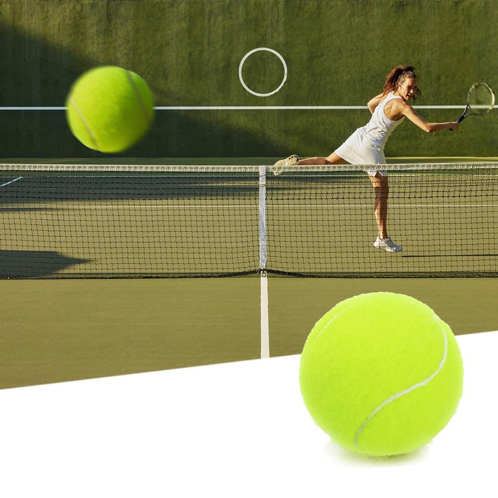 1Pcs Durable Tennis Ball Rubber Tennis Practice Ball For Competition Training Exercises Elastic Fiber Rubber Outdoor Tennis Ball