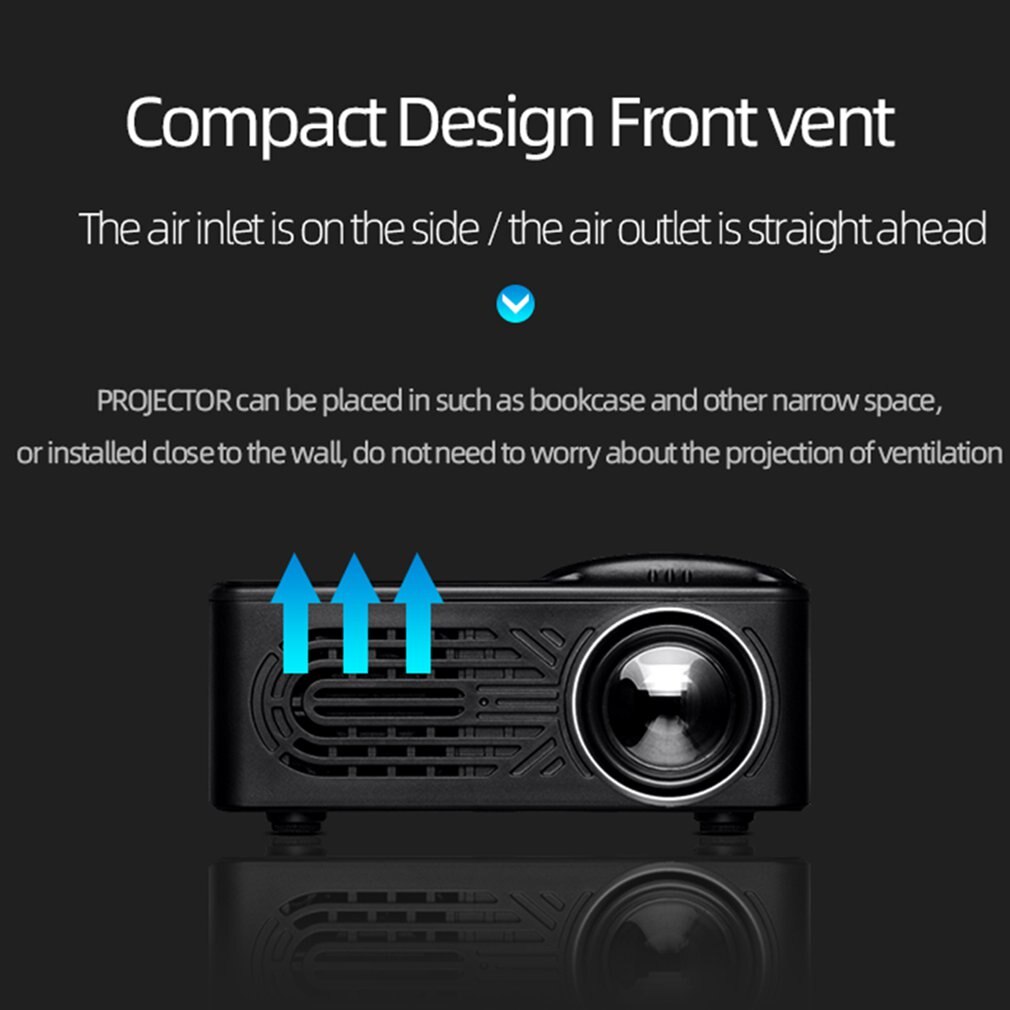 814 FÜHRTE Mini Projektor Portable Projektor Mit USB Home Media Projektor Unterstützt 1080P Player Gebaut-in Lautsprecher