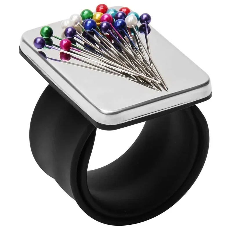 Magnetic Wrist Sewing Pincushion Magnetic Pin Cushion for Sewing Magnetic Pin Holder for Sewing Magnetic Silicone Wrist: WHITE