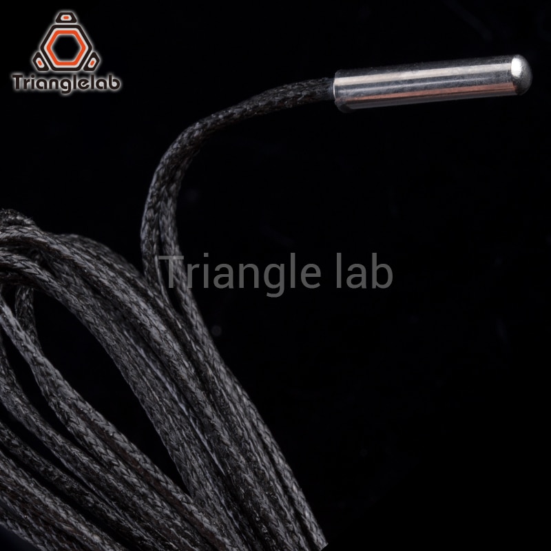 Trianglelab-cartucho termistor PT1000 para impresora 3D, bloque calefactor E3D Volcano/ v6, hasta 450C PEEK PEI, impresión PT100