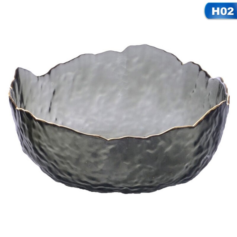 Tigela de vidro jantar cozinha louça criativa tigela de salada de vidro utensílios de mesa frutas legumes tigela forma irregular phnom penh: 02