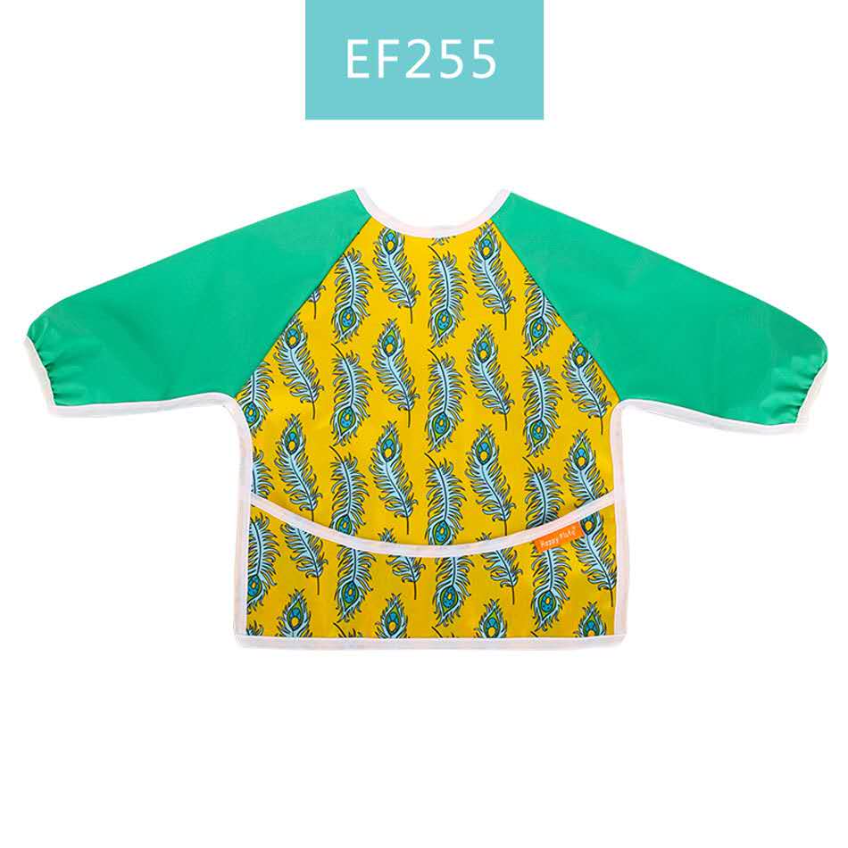 Happyflute Baby Slabbetjes Waterdichte Baby Slabbetjes Print Pul & Print Minky Leuke Lange Mouwen Kinderen Bib Burp Kleding Baby Spullen: EF255