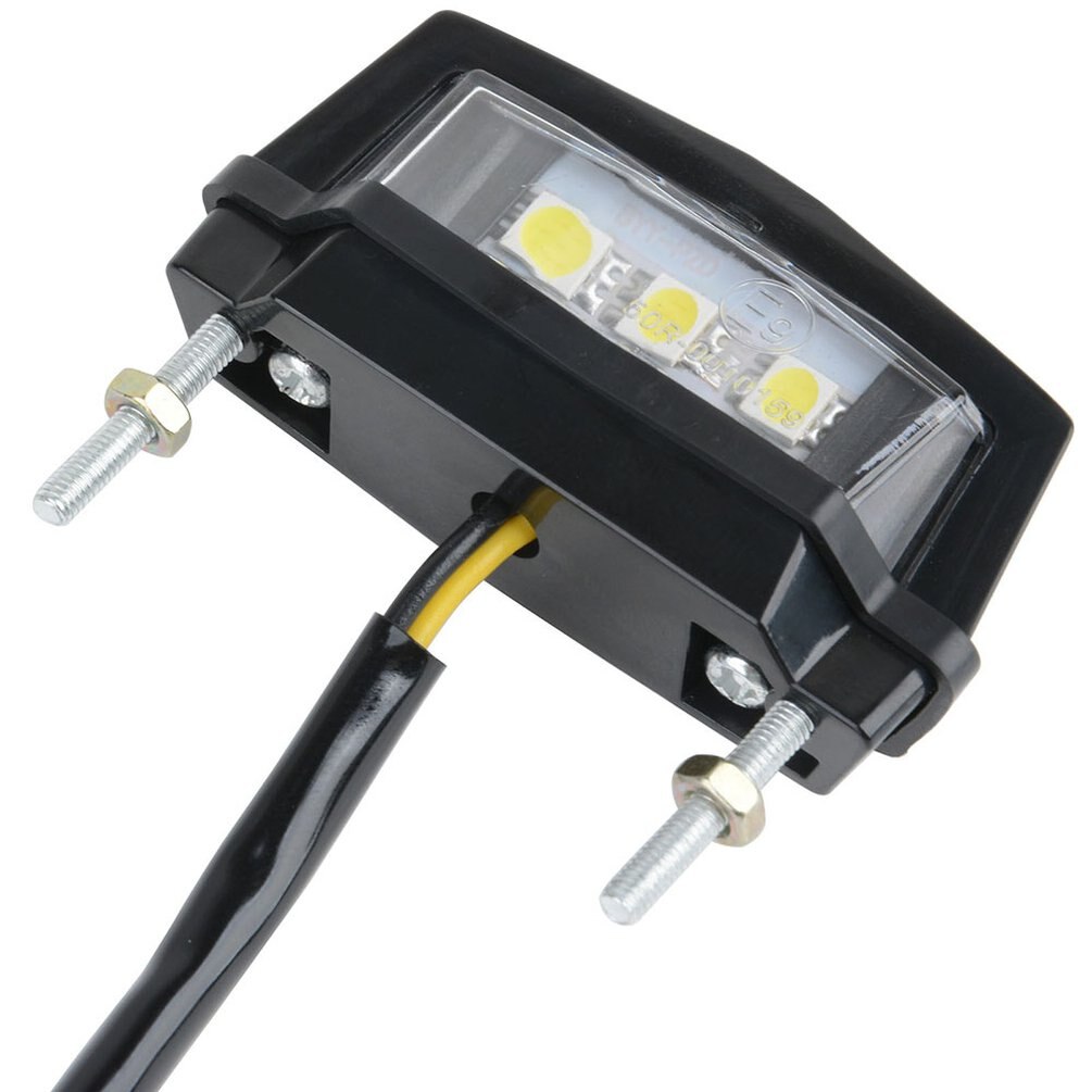 3Leds Motorfiets Zwarte Mini Led Kentekenplaatverlichting Achterlichten Lamp Licht