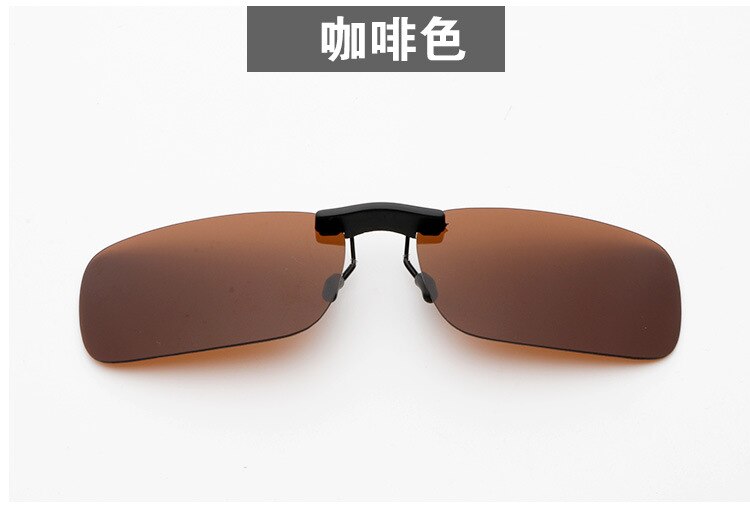Leichter Leichter! 95% licht Durchlässigkeit PC Sonnenbrille mit TR90 Clip Anti-Uv Polarisierte Zugabe auf Nearsightness Myopie Gläser: coffee