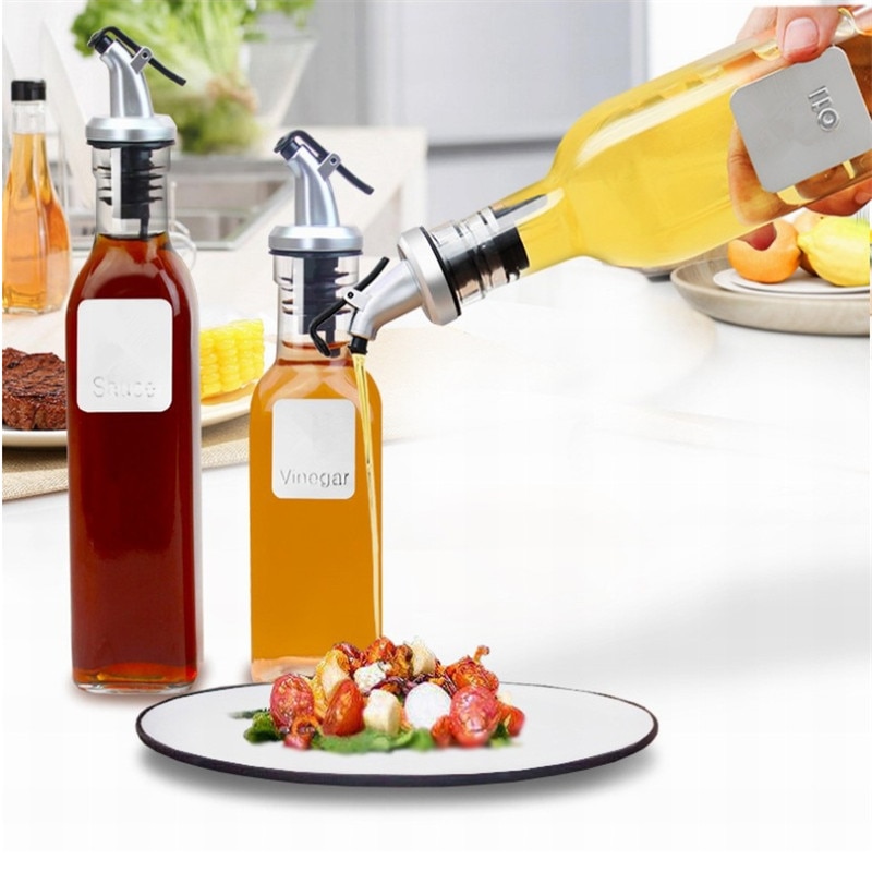 Accesorios de cocina, tapón de plástico para botella de aceite de alimentaria, boquilla a prueba de fugas, dispensador de licor, utensilios de vertedor, utensilios de cocina