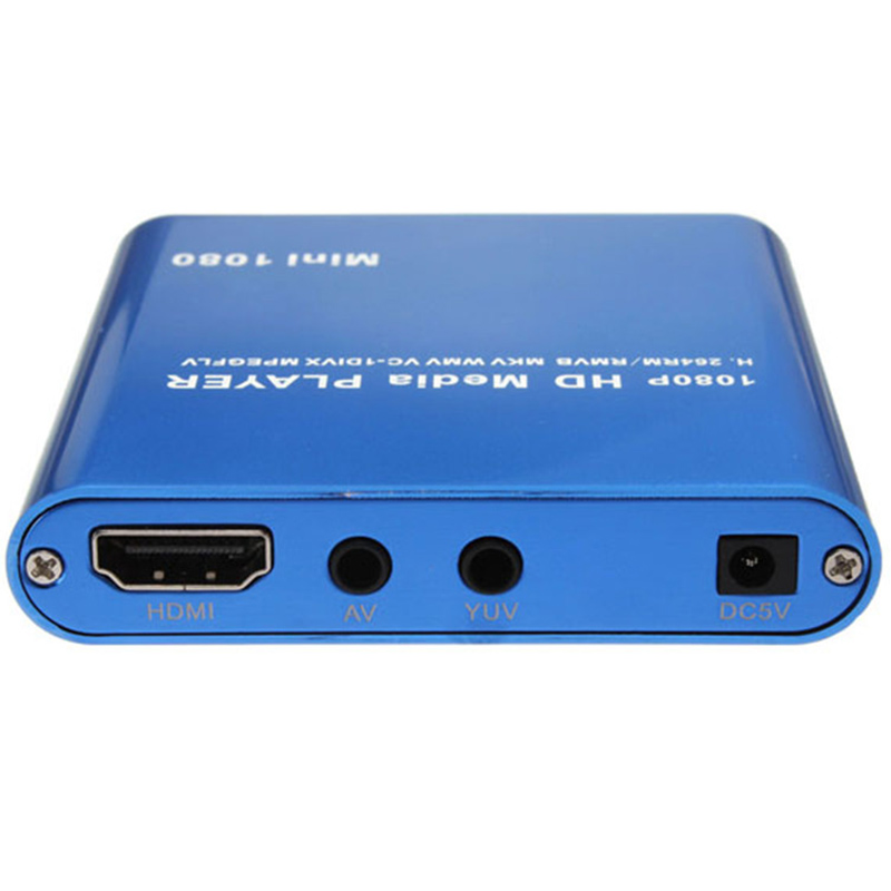 Eu Plug 1080 P Mini Hdd Media Player Hdmi Av Usb Host Full Hd Met Sd Mmc Kaartlezer Ondersteuning h.264 Mkv Avi 1920x1080 P 100 Mpbs (