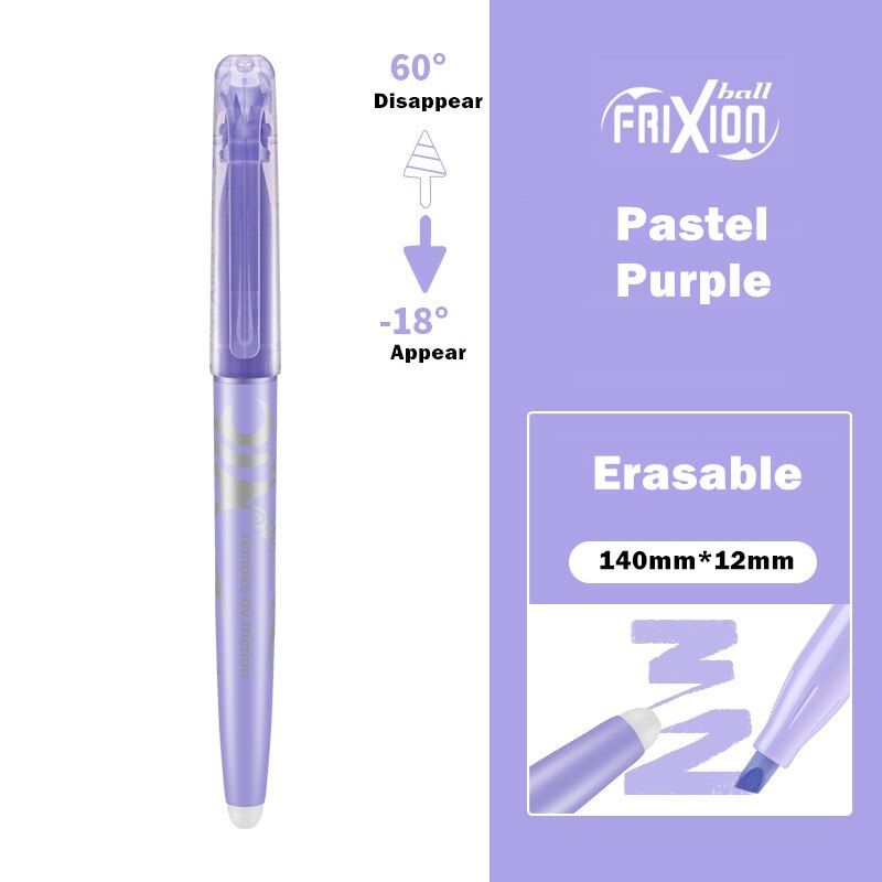 1pcs Pilot Erasable Highlighters Pastel Markers Pen Disappear Frixion Marker Liner Drawing Lettering Stationery H6250: Pastel Purple
