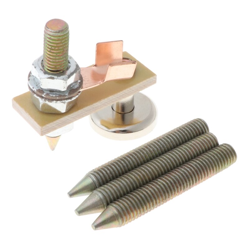 Strong Magnetic Ground Clamp Connector with Conductive Rod Stud for Welding