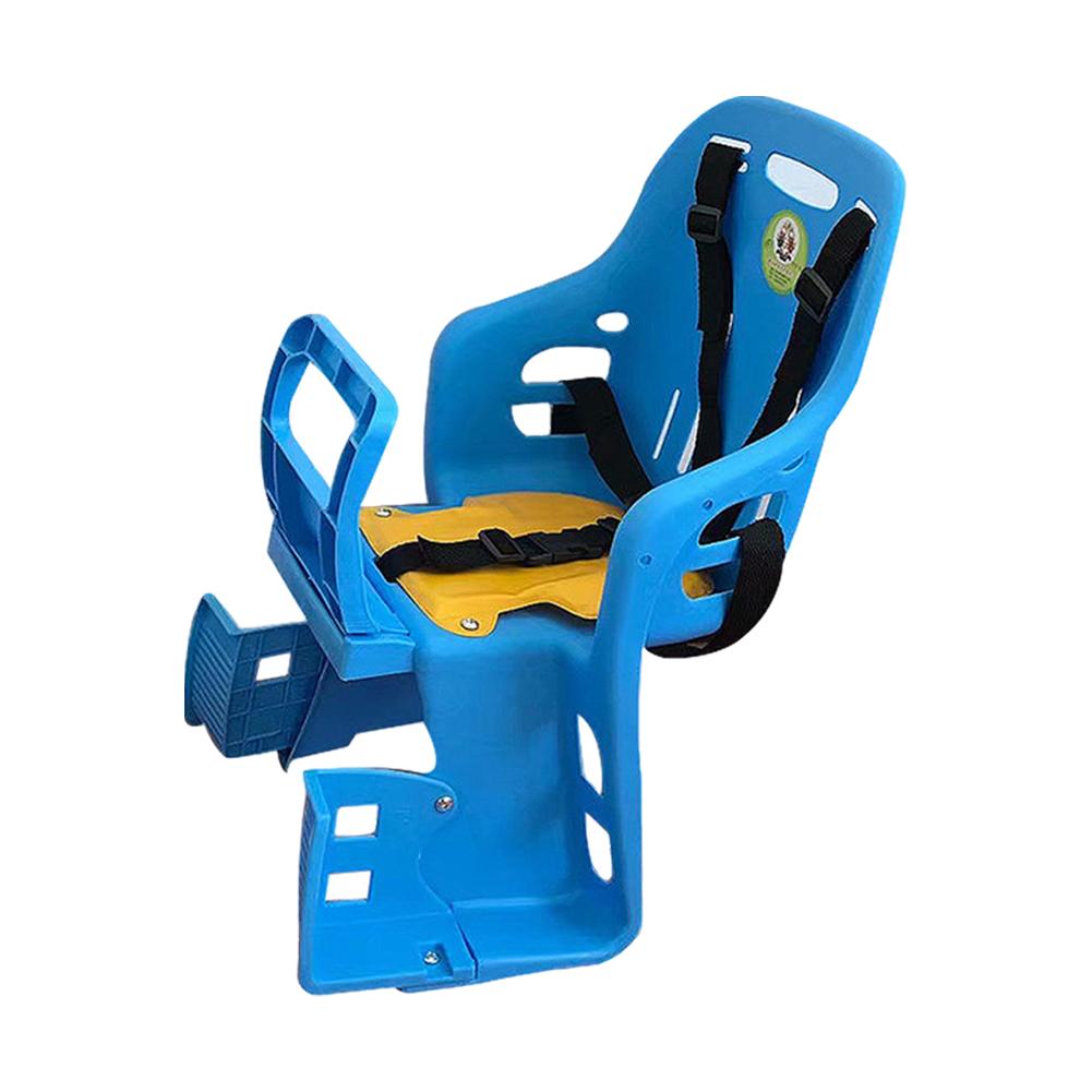 Comfortable Bicycle Mounted Child Carrier Bike Seat Outdoor For Children Toddlers Kids: Blue