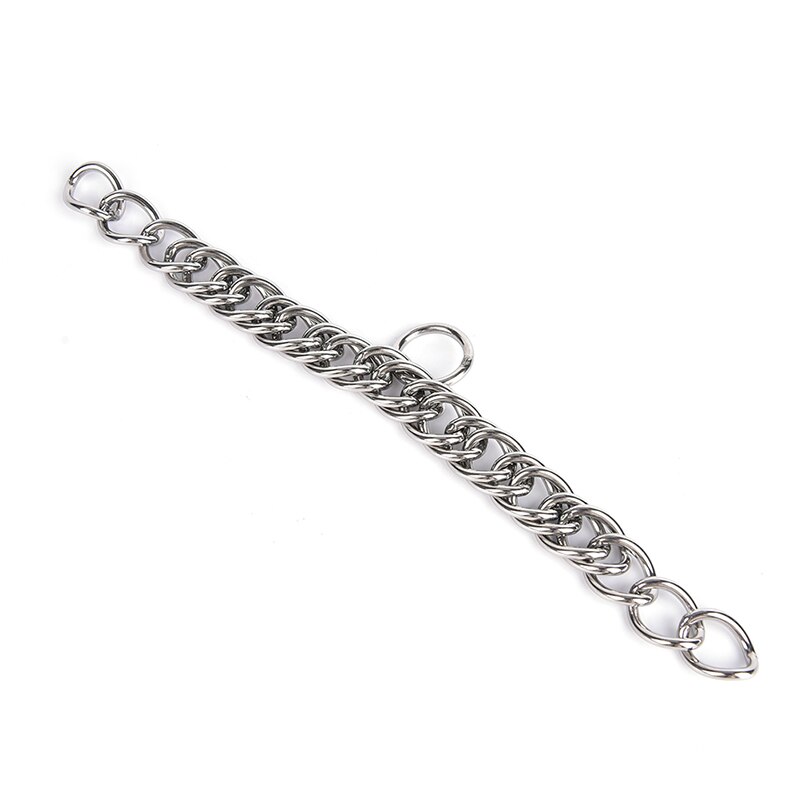 Cadena curva de doble eslabón de acero inoxidable para puntas de caballo de Mascota, 1 unidad