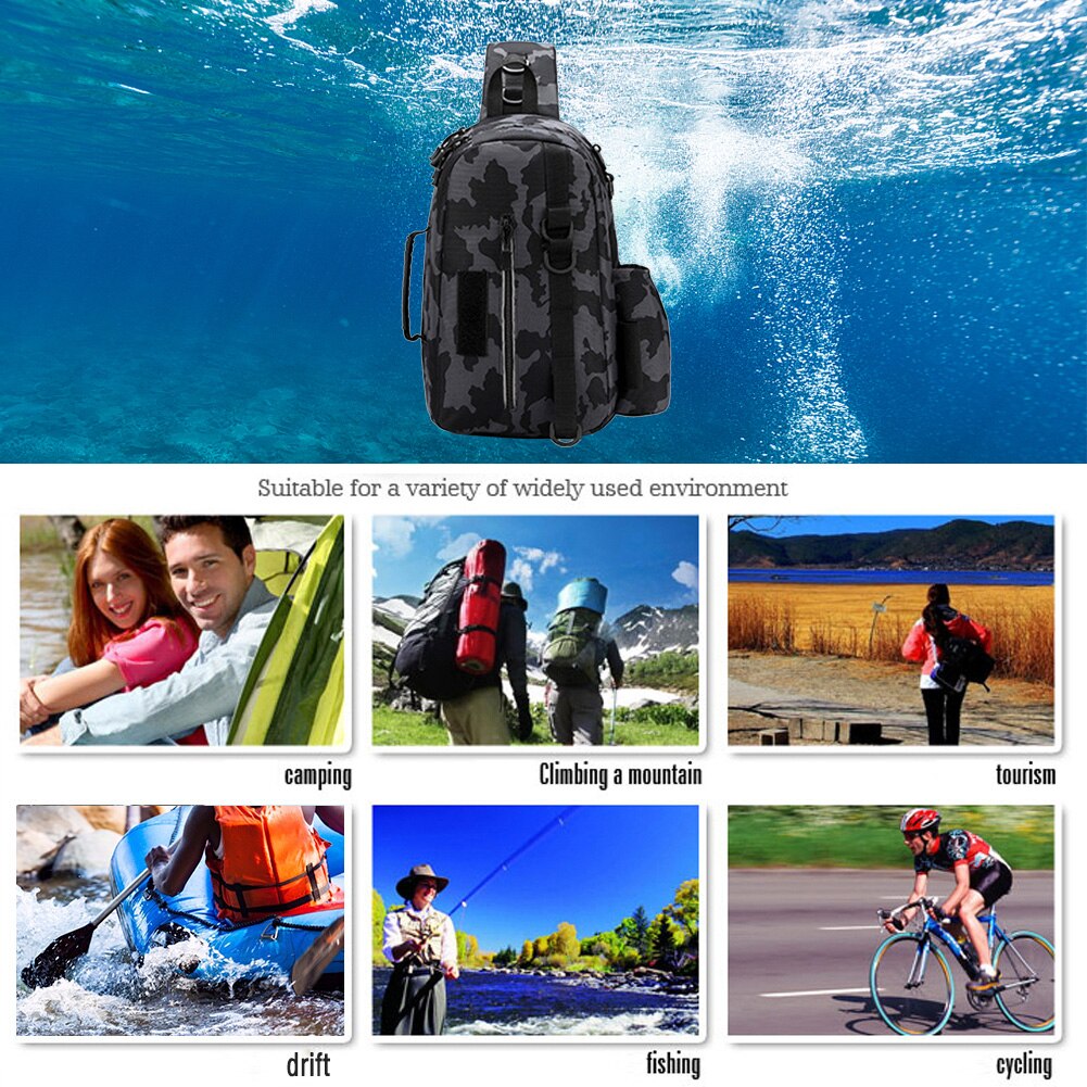 Mochila para equipo de pesca con soporte para caña de pescar, bolsa impermeable de gran capacidad, accesorios de pesca, caja de almacenamiento, bolsa para equipo de pesca