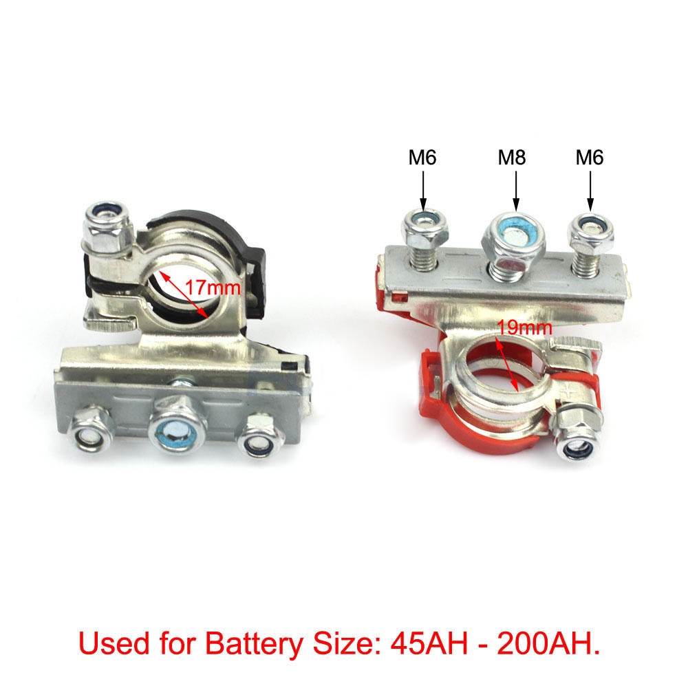 2 stuks 12V Koper Auto Batterij Terminal Connector Batterij Quick Release Batterij Klemmen voor de meeste voertuigen