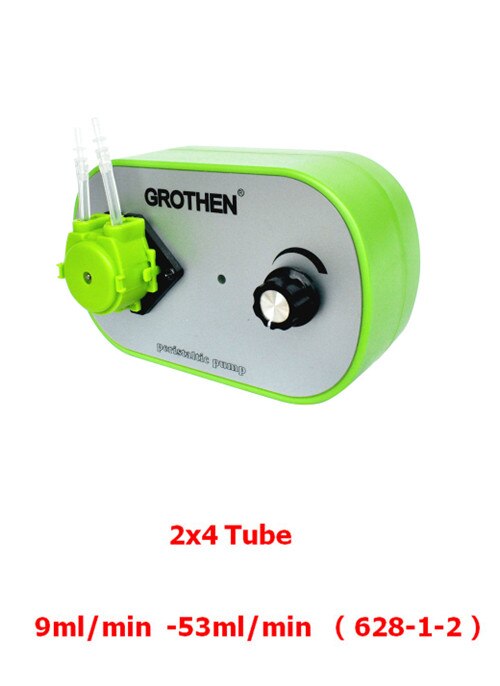 Peristaltic Pump Dosing Pump Flow Rate Adjustable, Easy Use GROTHEN 4ml/min to120 ml/min G628-1: 6V / EU
