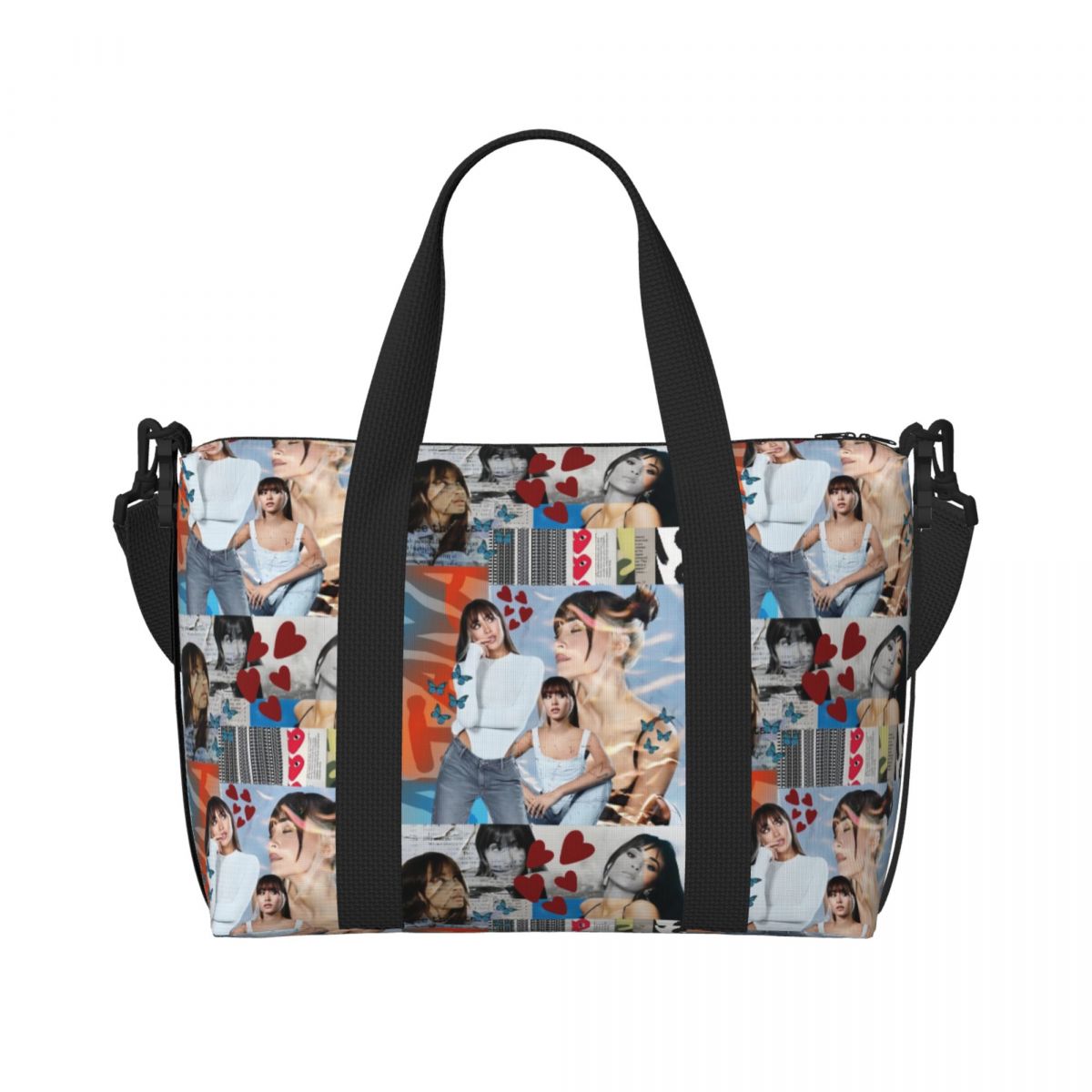 Brugerdefineret skønhed aitanas tote taske til kvinder stor kapacitet spansk sanger gym strand rejsetasker: Grøn