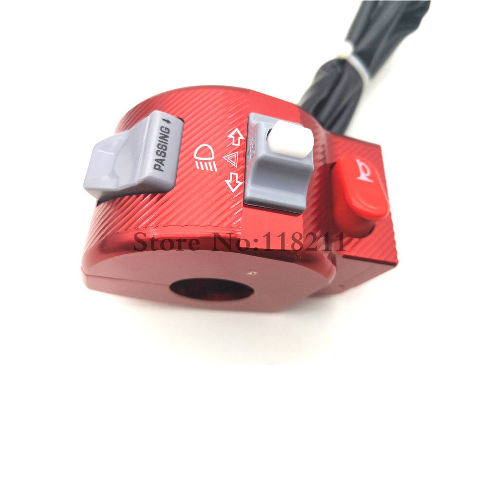 til yamaha rsz / cygnus-x / bws 125 aluminium cnc 3d 7/8 " 22mm elektrisk motorsykkel scooter styrestyring lyshornbryter