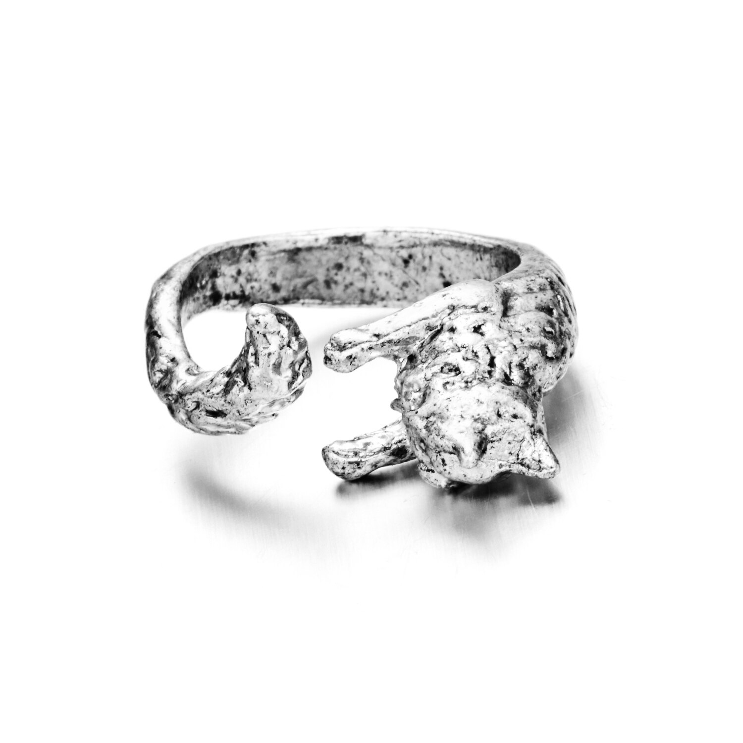 Charme Nette Paar Schmuck Finger Ring Frauen unisex Engel FlüGel Frosch Katze Adler Pfote Einstellbare Punk Zubehör Männlichen Party: Hund