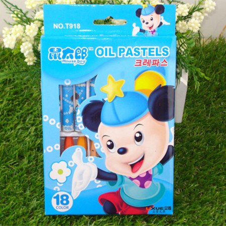 P2 Stationery Oil Painting Sticker 18 Color cartoon children's baby stationery crayon school supplies kids art set