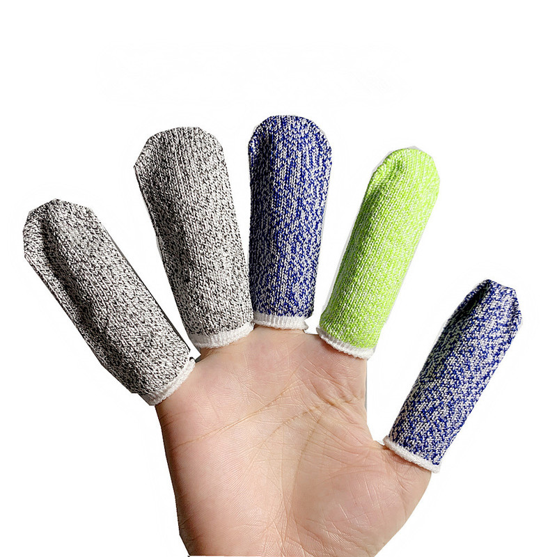 2pcs Anti-cut Finger Cots Level 5 Safety Cut Resistant Safety Gloves for Kitchen Work Sculpture Picker Fingertips Protector