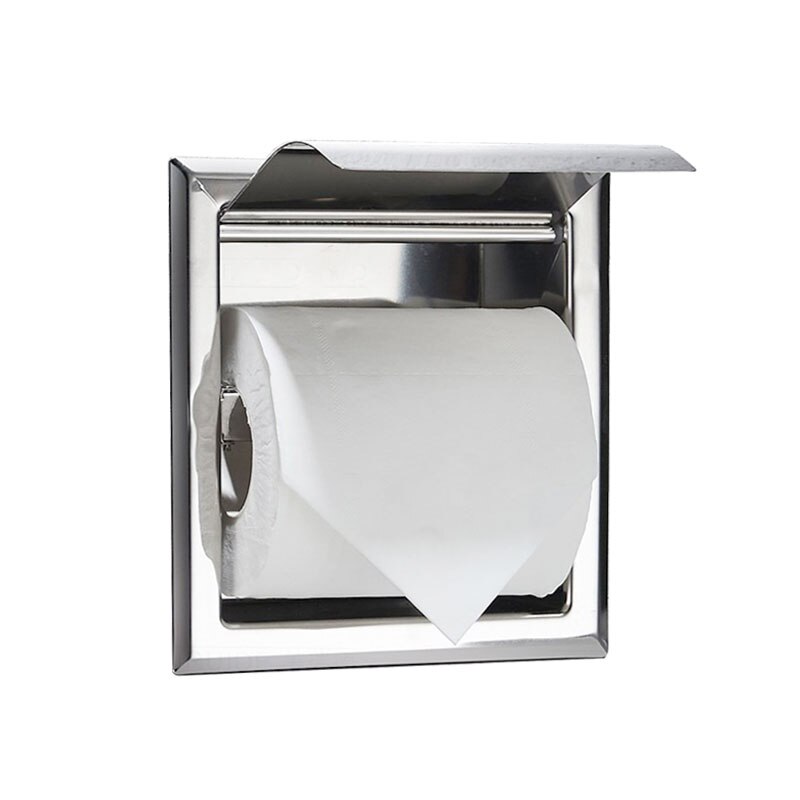 Bathroom Toilet Paper Holder Concealed Recessed Toilet Paper Roll Holder, Stainless Steel Tissue Box in-Wall